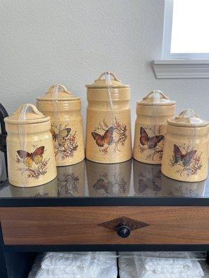 1970s Treasure Craft Canister Set