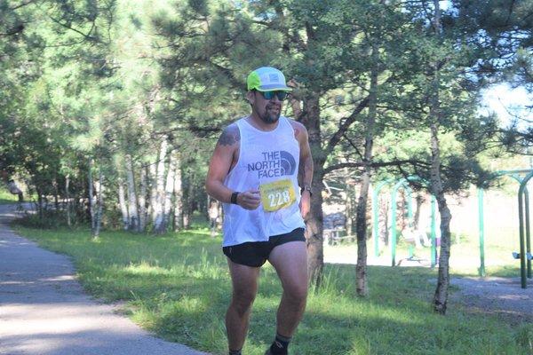 Zach running a 4 mile race in Cloudcroft, NM.