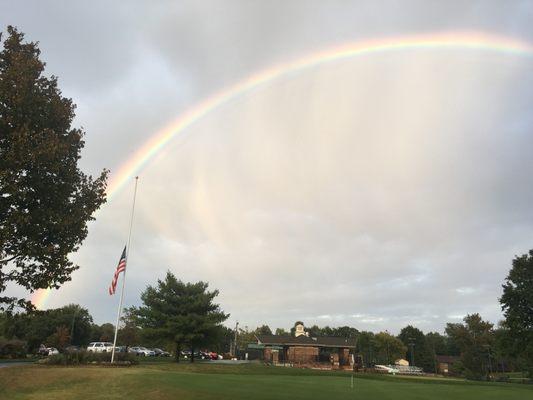 Rainbow over the Pool