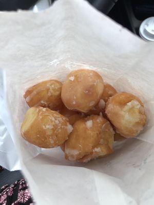 Donut holes are the best & easy to eat while driving . These are the freshest donuts around !!