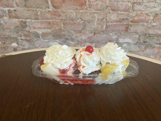 Classic banana split or you can build your own!