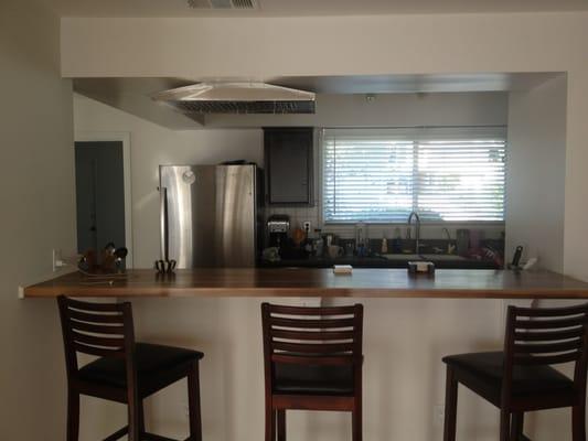 After construction - view into the kitchen