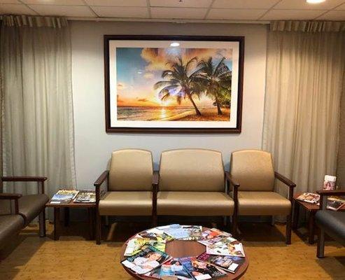 Dedicated waiting room for our mammography patients.