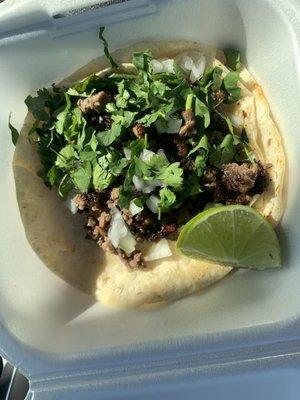 Carne asada taco