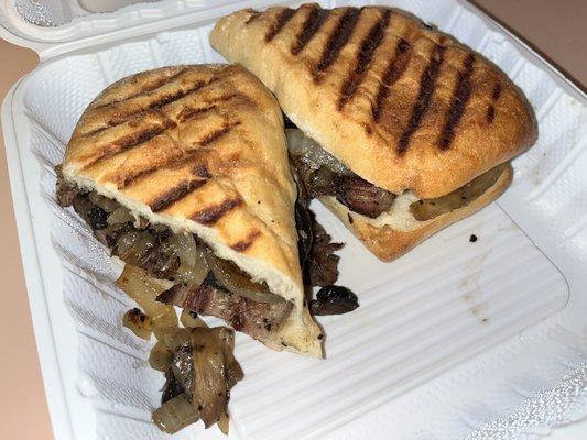 Grilled Ribeye Steak Panini Lunch