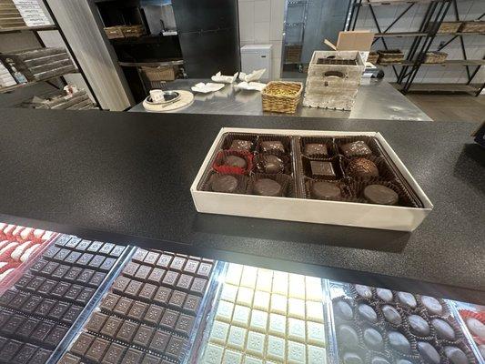 A hand-picked selection of bourbon truffles and caramels