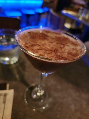 Trip to the Andes: Ice Pike Vodka, Mint Liquor, Cioccolato, House Espresso, Cacao Bitters.