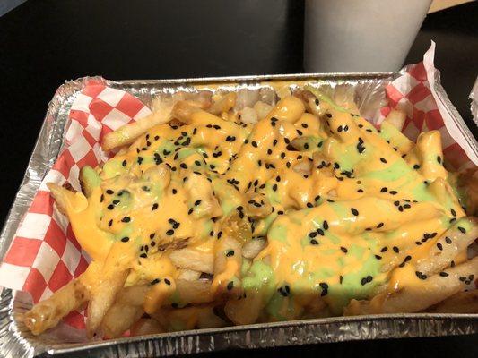 Cheddar Chutney Wasabi Fries