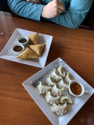 Chicken Momo, Mutton Samosa