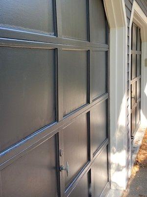 Garage doors came out truly amazing. Sherwin Williams "inkwell" is the color.