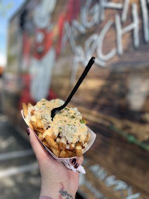 Crab meat poutine