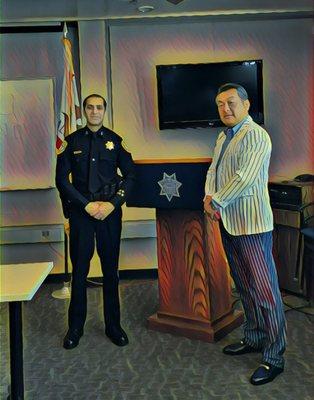 Santa Clara police chief officer with  together