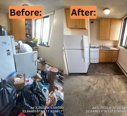 Kitchen Hoarding Cleanup Anaheim, CA - Before & After
 Location: North Orange County