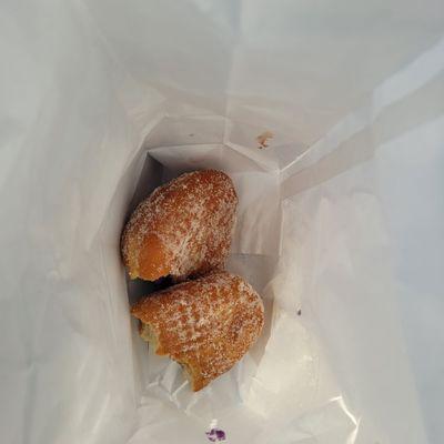 Ube and guava filled donuts. Sorry, took a bite before remembering to take a photo.