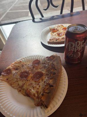 2 slices Pepperoni and drink lunch special