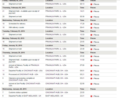 As you can see DHL is playing games with my parcel.

Ridiculous