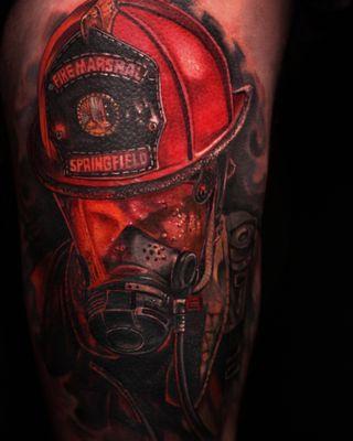 Leg tattoo by Gabriel Tenneson