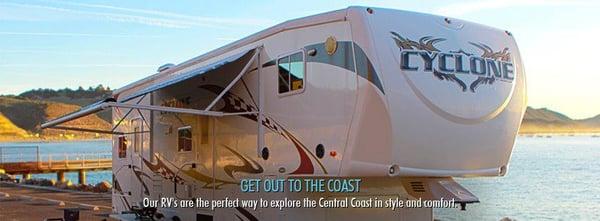 Find the perfect RV or travel trailer for your next Central Coast vacation on our website: http://www.getawarvrentals.net