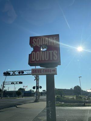 Sign in front of store