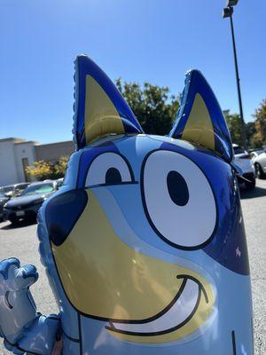 Bluey balloon from Cupertino Party City