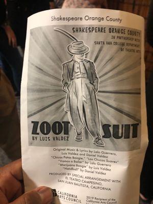 Great production of Zoot Suit tonight.