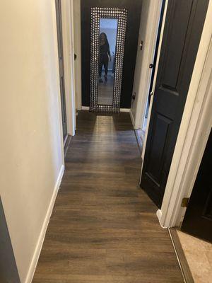 Replaced flooring in hallway