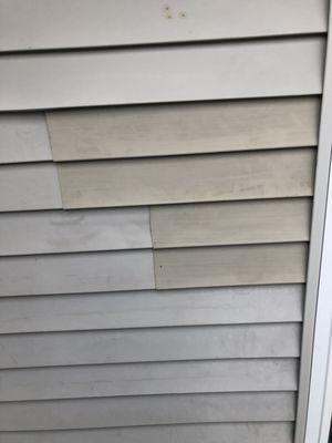 We provided them with original siding which at least matches texture. Now we will have to paint siding at our own cost.