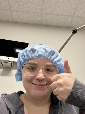 Right before surgery