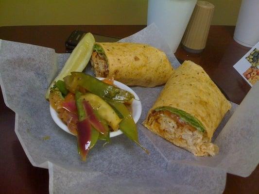 ranch wrap + mixed vegetables