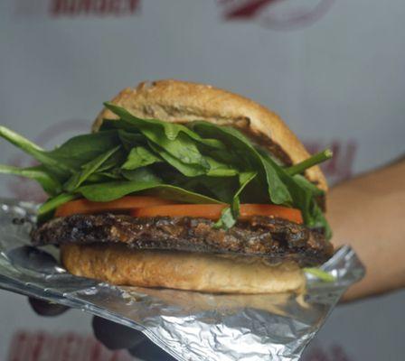 Our Super Bello Burger is a favorite of all of our vegan guests. This is a portobello cap cooked to perfection served on a wheat bun.