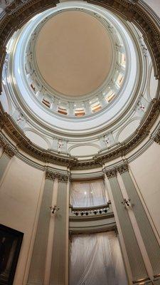 looking up into the dome