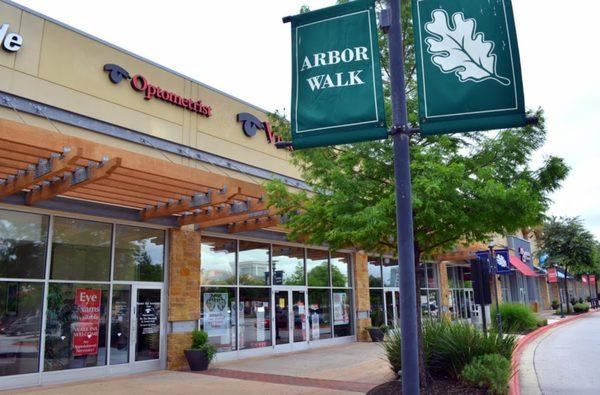 We are located in the Shops at Arbor Walk shopping center, near DSW and Marshalls.