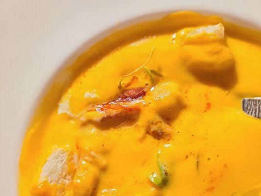 Lobster claw meat in bisque