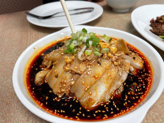 Steamed Pork in Garlic Sauce