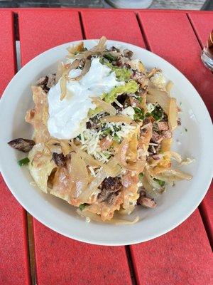 Nachos with steak