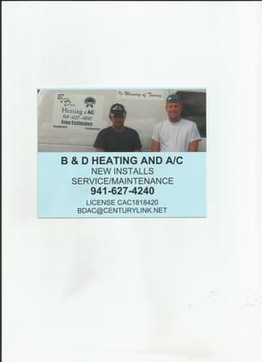 B & D Heating & Air Cond