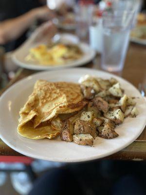 Chicken Curry Crepe