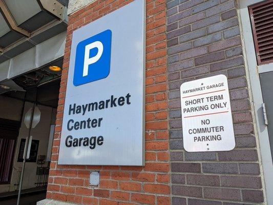 Haymarket Center Garage 9/2022