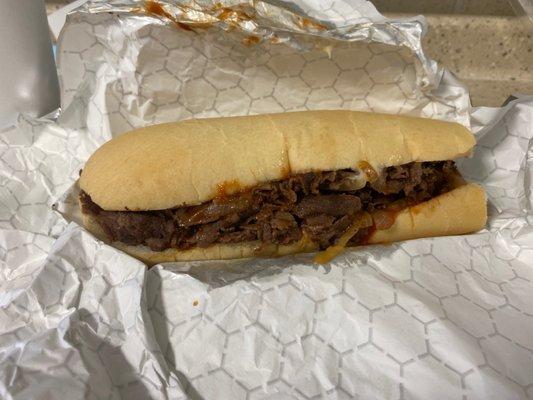 BBQ Cheesesteak. $8.75