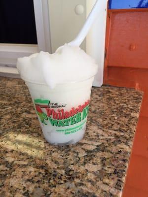 Philly water ice in lemon