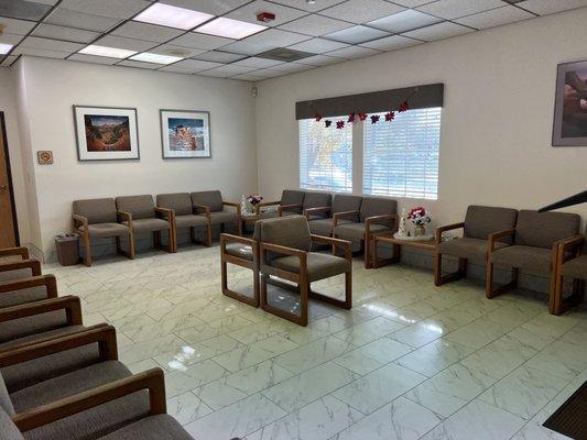 Plenty of open waiting room space