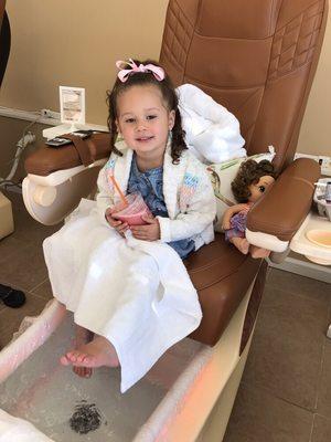 Smallest cutest pedicure client ever... PS: Permitted by her Mom of posted.