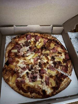 Single Round Hawaiian Pizza