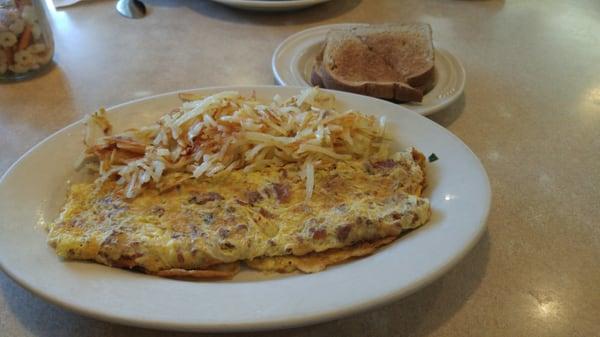 bacon and cheese omelette