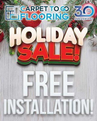 Our Holiday Sale is here, the perfect time to get new floors with FREE installation!