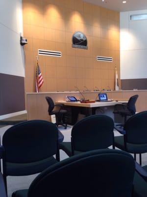 Council Chambers inside City Hall