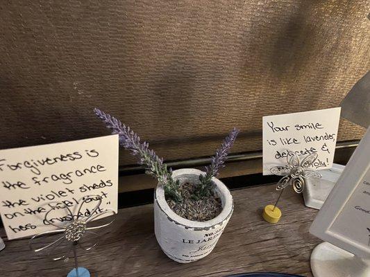 Cringe.  I mean, quotes about lavender - and lavender.