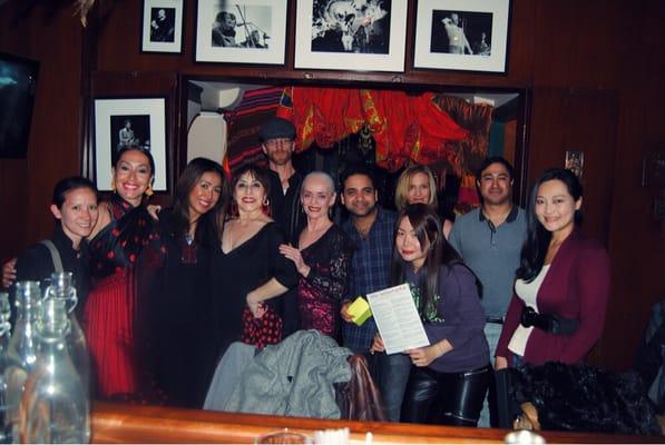 Flamenco performers kickin it with the jaunty alumni (Bhuwan, Paula, and Elisa). #letsGetPoeticwithJaunty