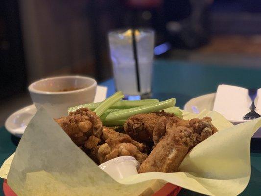 Order of wings naked with the sauce on the side!