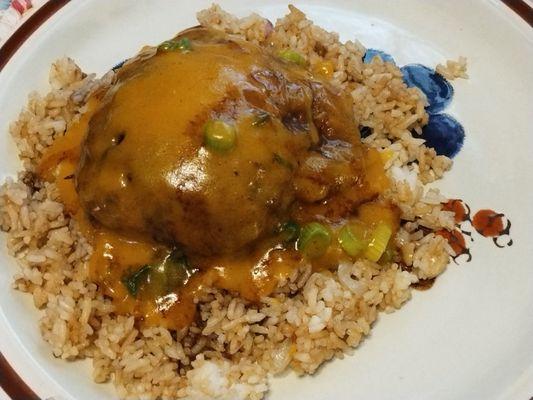 Incredible chicken egg foo young and gravy!  I lay one pattie on a platform of fried rice then add a dash of soy sauce!! Fantastic!